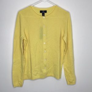 Lands’ End 100% Cashmere Cardigan Sweater